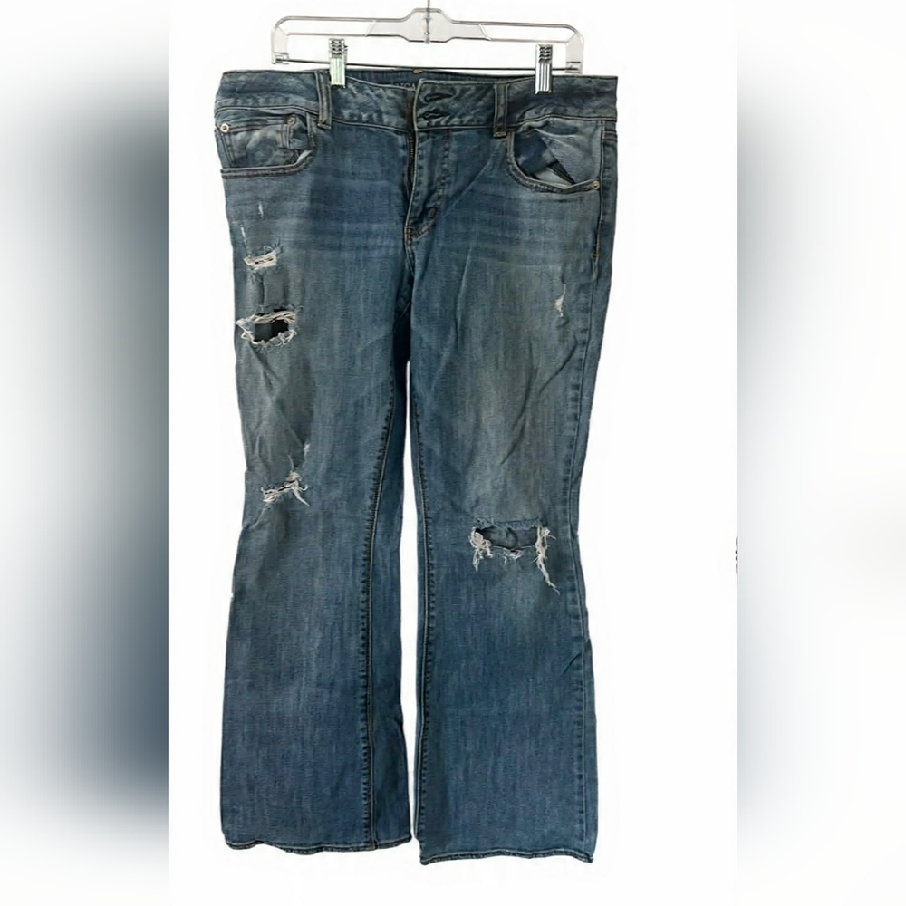 Distressed Straight Leg Streetwear Boho Revival Jeans Grunge